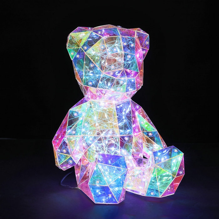 LED크리스탈 베어 25cm [PVC포장케이스 포함]