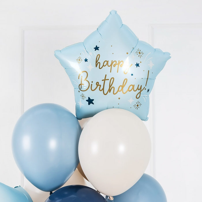 [GRABO] 은박헬륨 생일별 베이비블루 18인치