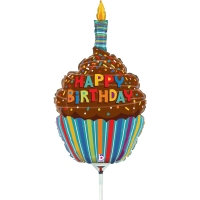 [GRABO] 은박 미니쉐입 생일초콜렛컵케익 14인치
