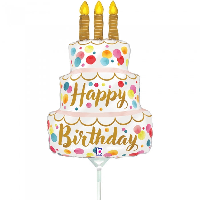 [GRABO] 은박 미니쉐입 샤틴생일핑크케익 14인치