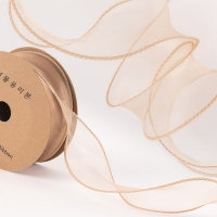 오간디리본 샌드 [폭4cm 길이9m] 선물 포장 공예 리본