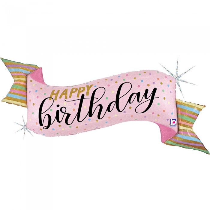 [GRABO] 은박 파스텔생일배너 45인치
