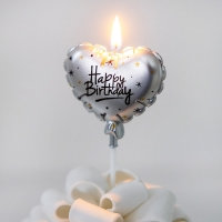 생일하트캔들 실버