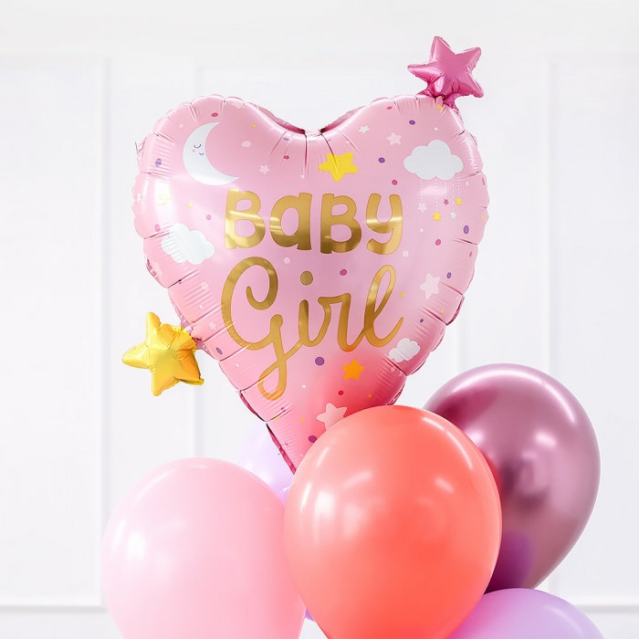 [GRABO] 은박헬륨 베이비걸하트 25인치