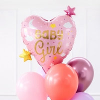 [GRABO] 은박헬륨 베이비걸하트 25인치