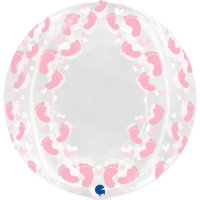 [GRABO] PVC버블벌룬 베이비풋프린트 핑크 48cm