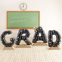 졸업스탠딩에어벌룬 GRAD 블랙 [높이 107cm]