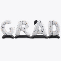 졸업스탠딩에어벌룬 GRAD 화이트 [높이 107cm]