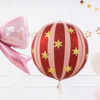 [파티데코] 은박 오브볼 50cm 서커스레드