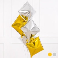 헬륨풍선 다이아은박 40cm [골드/실버]