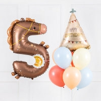 생일헬륨부케 파티햇