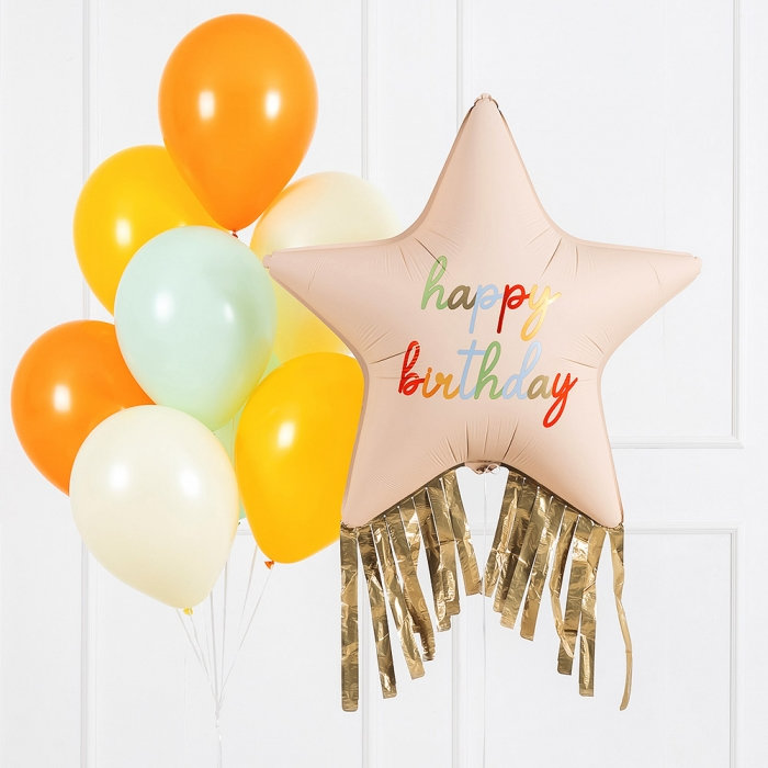 [파티데코] 은박헬륨 생일별 골든태슬
