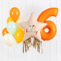 생일헬륨부케 생일별골든태슬