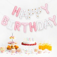 은박풍선세트 HAPPY BIRTHDAY 핑크베어