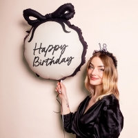 [파티데코] 생일은박 리본엣지블랙