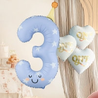 [파티데코] 고깔숫자은박 3