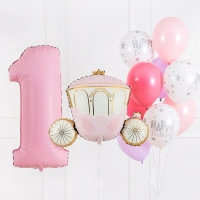 생일헬륨부케 프린세스마차