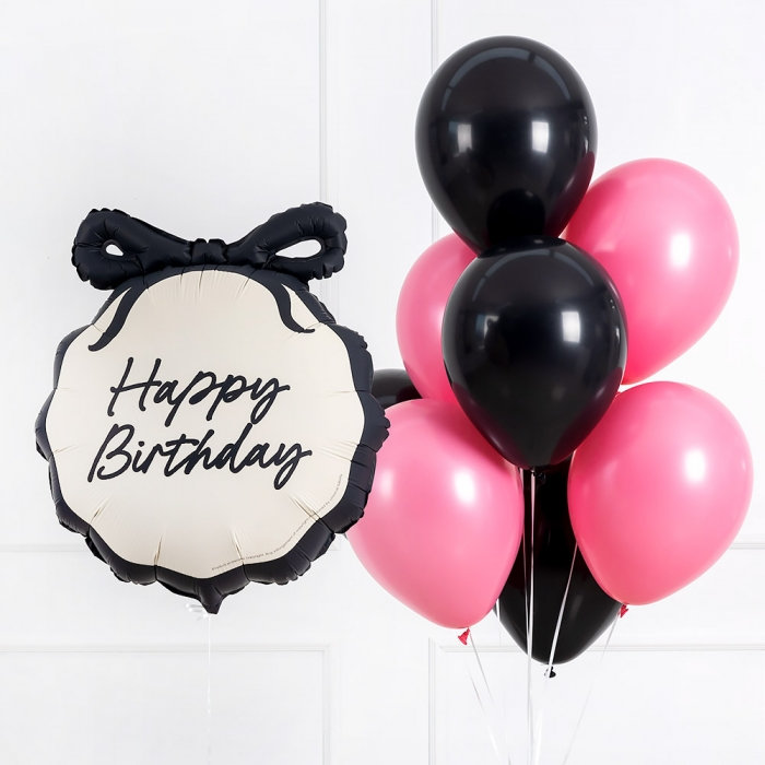 생일헬륨부케 리본엣지