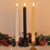 LED테이퍼캔들 30cm 3종 [블랙/골드/화이트] 촛대포함