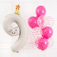 헬륨풍선 리본프린팅 12개묶음